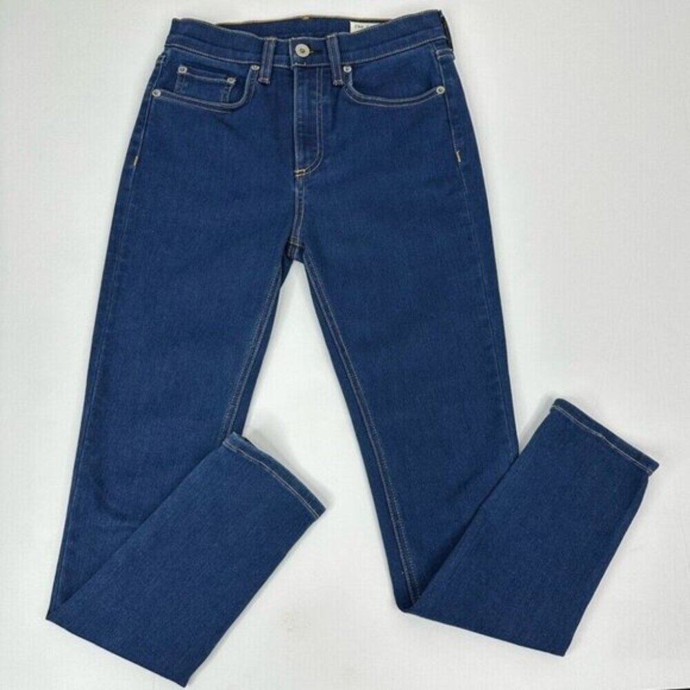 Rag & Bone High Rise‎ Ankle Skinny Jeans Cerulean Blue Size 26 Skinny USA